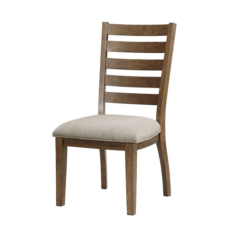 Brown/Beige Fabric Upholstered Wood Frame Dining Chair, Set of 2, Sturdy Dining Chair for Dining Rooms - 19