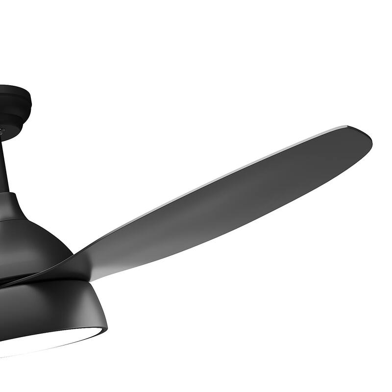 Elegant 52'' Ceiling Fan 3 Reversible Blades with Remote Control Black