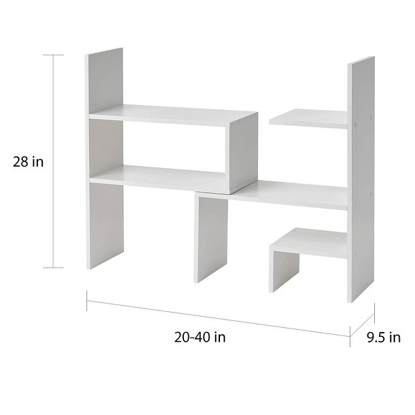 White adjustable bookshelf deals