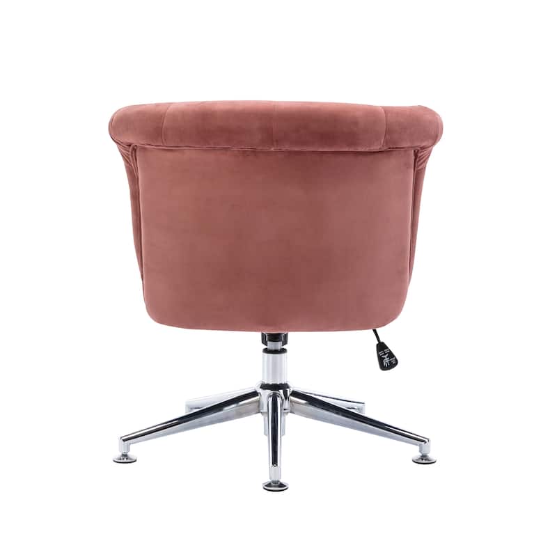 Porthos Home Quoba Tufted Velvet Office Chair, Castors and Footers Both Included