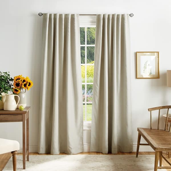 slide 2 of 27, Martha Stewart Bedford Woven Plaid Blackout Curtain Panel Pair
