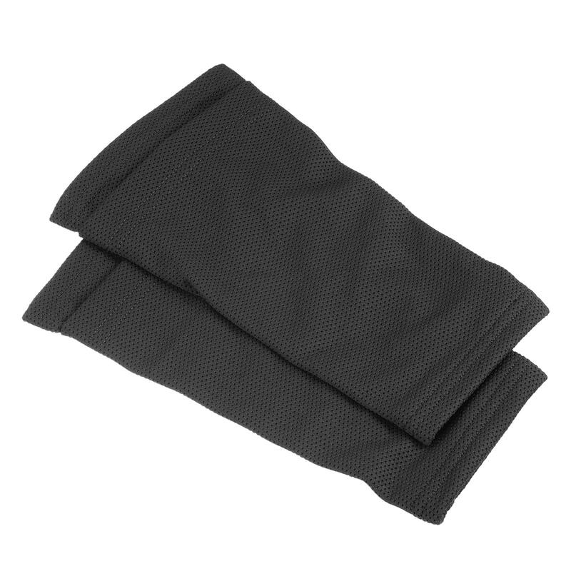 Size L Soccer Shin Guard Socks, 2 Pack Breathable Sleeves for Running, Black