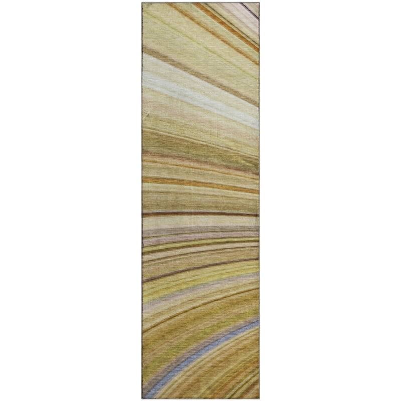 Premium Washable Super Soft Striped Abstract Mayfield Rug