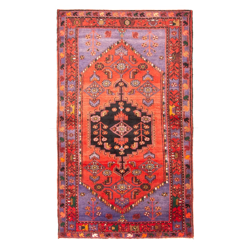 ECARPETGALLERY Hand-knotted Andelz Red Wool Rug - 4'6 x 7'5