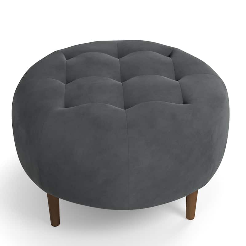 Bloomfield Round Velvet Ottoman
