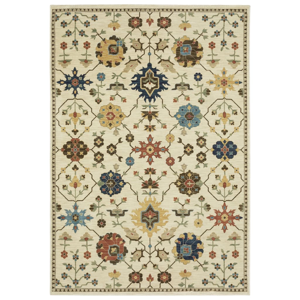 Style Haven Federica Bohemian Oriental Fringe Edge Area Rug