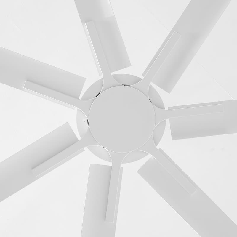 Ceiling Fan Modern 100" Industrial 7-Blade White Metal