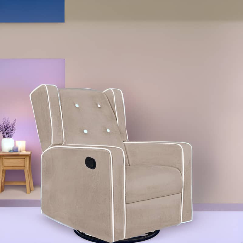 360° Swivel Glider Rocker Recliner - Nursery Chair for Breastfeeding & Maternity, Plush Cushions & Gentle Rocking Motion
