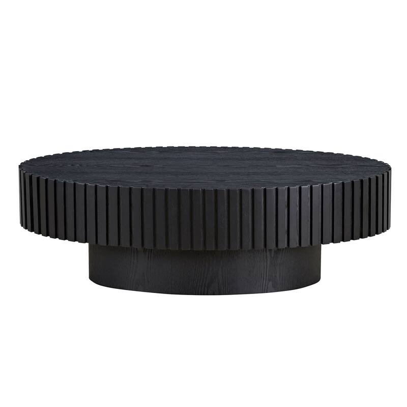 Coffee Table with Sturdy Pedestal for Living Room