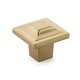preview thumbnail 6 of 9, Schaub and Company Menlo Park 1-1/4 Inch Square Pyramid Cabinet Knob Signature Satin Brass