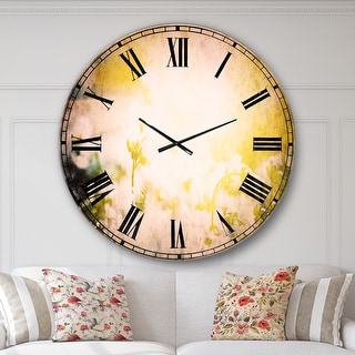 A Stunning White Floral Wall Clock 