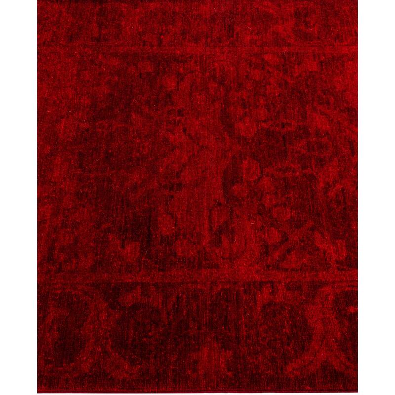 Overdyed One-of-a-Kind Hand-Knotted Area Rug - Red - 3' 1" x 5' 0"