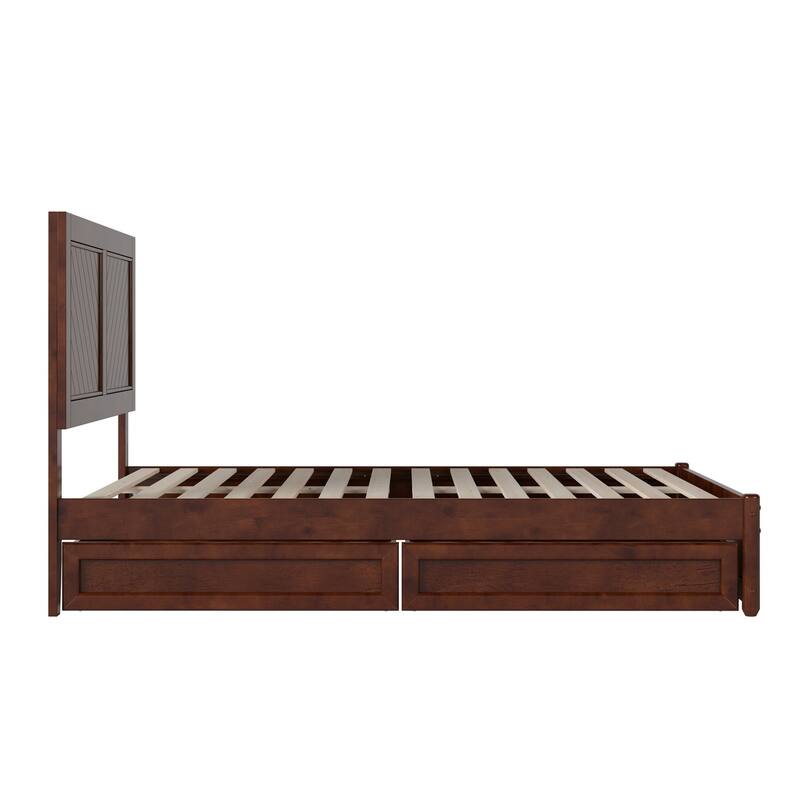 Clayton Platform Bed with Panel Footboard and Storage Drawers