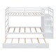 preview thumbnail 11 of 17, Elegant & Practical Twin over Twin Bunk Bed with Trundle, 4 Drawers and Staircase, Clean Silhouette, Maximized Space, White