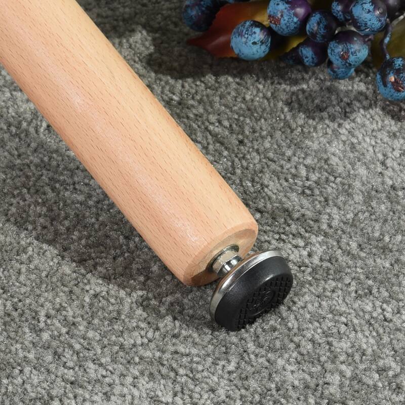 Homylin 31.5" Modern Square Dining Table with Wooden Legs, Black or Gray Blue