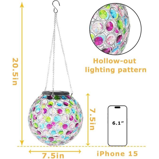 Solar Lantern Hanging Outdoor Christmas Decorative