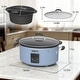 preview thumbnail 25 of 46, 10qt Large Capacity Digital Slow Cooker with Aluminum Pot