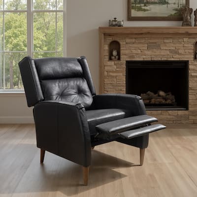 Art Leon Mid-century Modern Recliner, Lounge Chair with Wood Frame