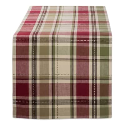 Homespun Plaid Table Runner - 108" - Multi-Color