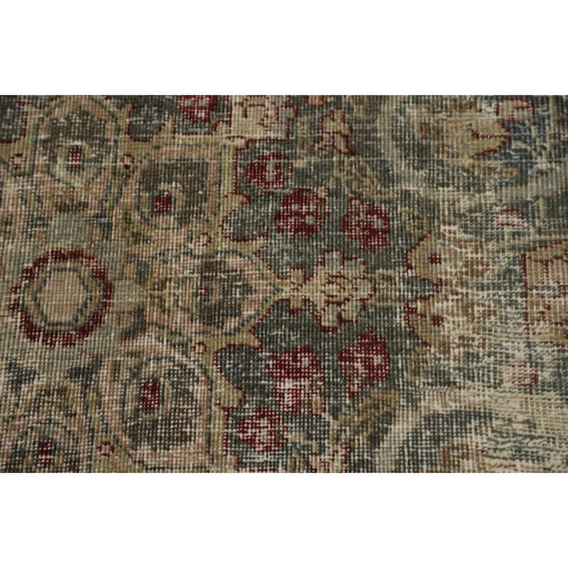 Hand Knotted Oriental 100% Wool Carpet Traditional Floral Red Tabriz Area Rug - 11' 10'' X 8' 8''