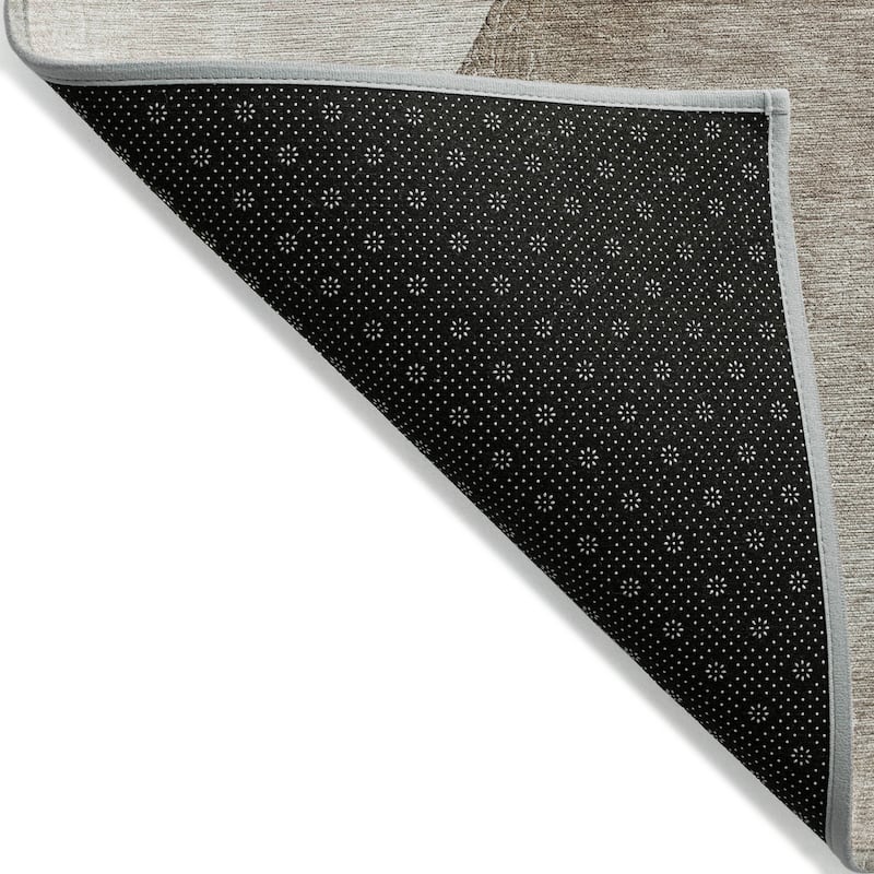 Machine Washable Indoor/ Outdoor Modern Abstract Chantille Rug
