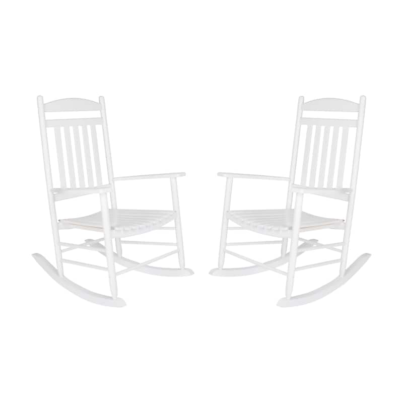 Veranda Poplar Outdoor Rocking Chair (Set of 2) - White