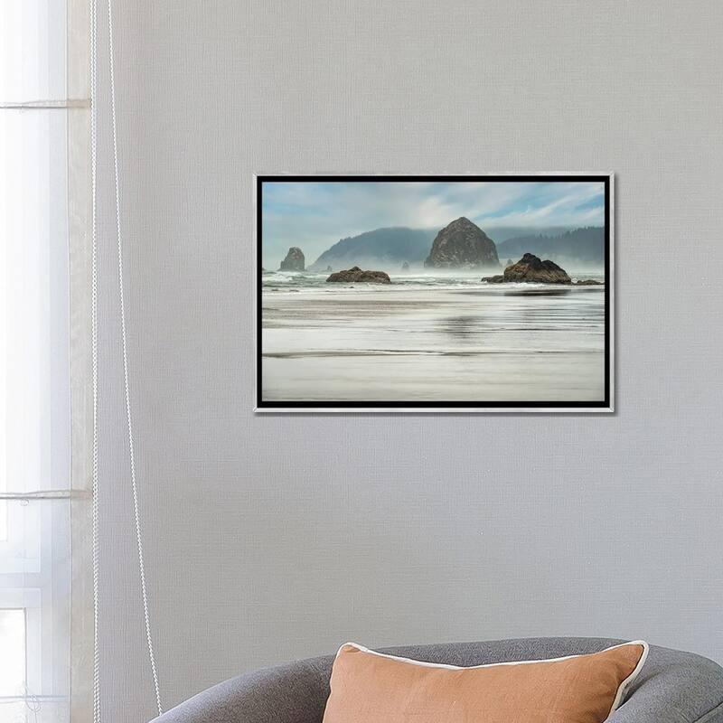 iCanvas "Haystack Rock Canyon Beach" by Louis Ruth Framed