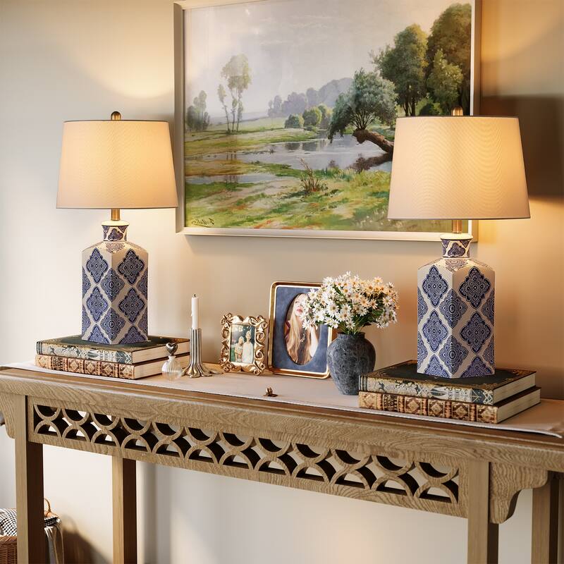 27"Modern Ceramic Lamp - N/A