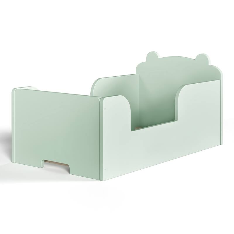 Toddler Floor Bed Frame - Bear Shape Cot Bed for Boys & Girls Ages 3-6
