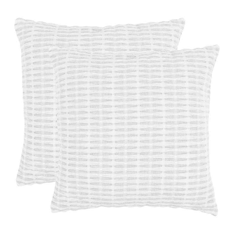 KAF Home Set of 2 Square Pleated Please Pillow Cover - 16 x 16 - Sage