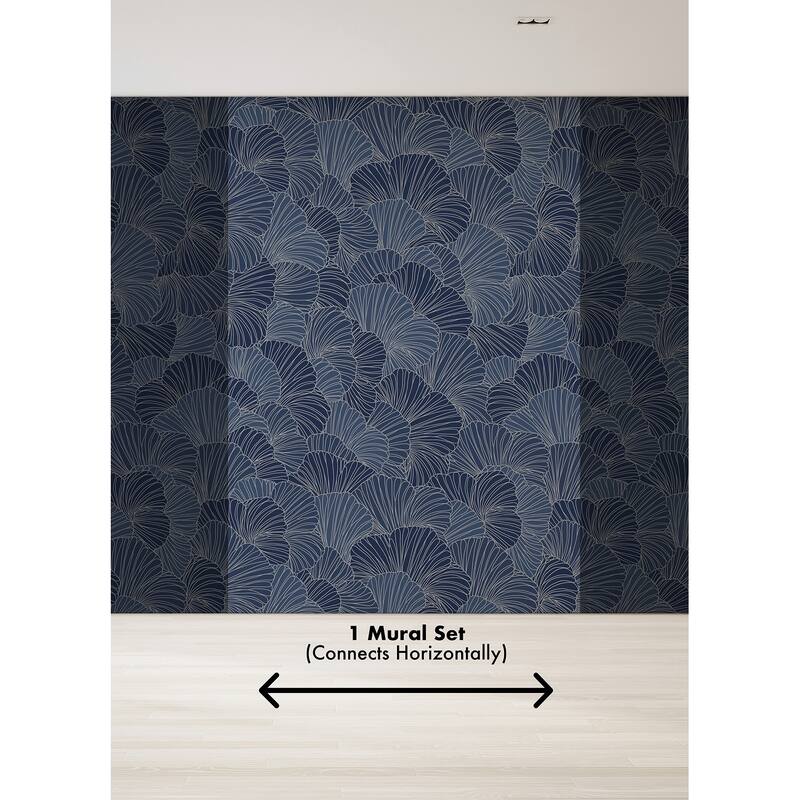 REMIX Walls by Katie Hunt Petals Royal Blue Wall Mural