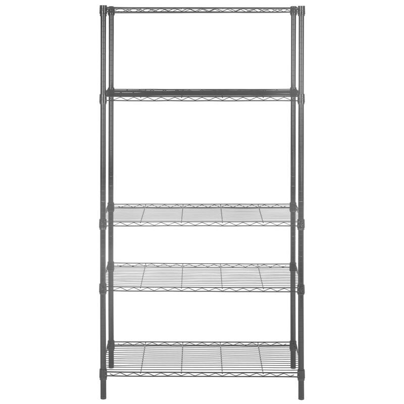 SAFAVIEH Storage Cherri 5-Tier Chrome Wire Adjustable Rack - 35.4" x 17.7" x 70.9" - 35Wx18Dx71H