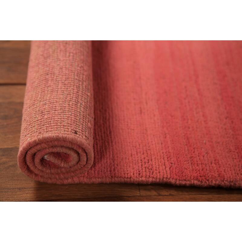 Pink Gabbeh Modern Rug Hand-Knotted Foyer Wool Carpet - 2'0" x 2'11"