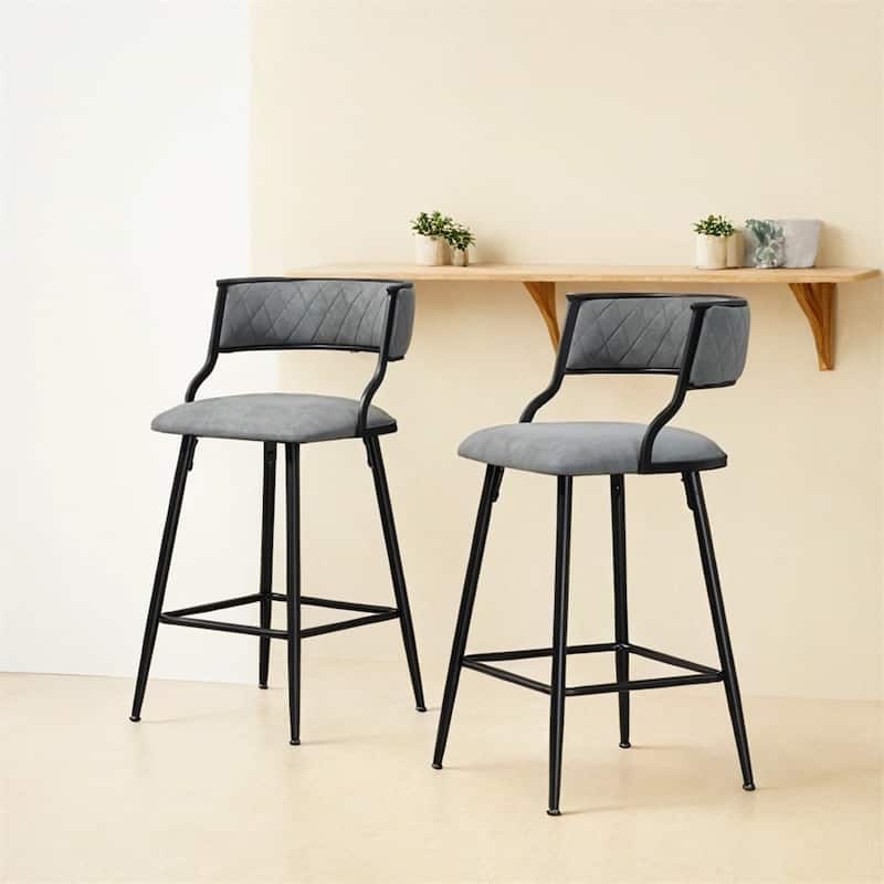 26'' Counter Height Bar Stools PU Cover Kitchen Island Counter Stool