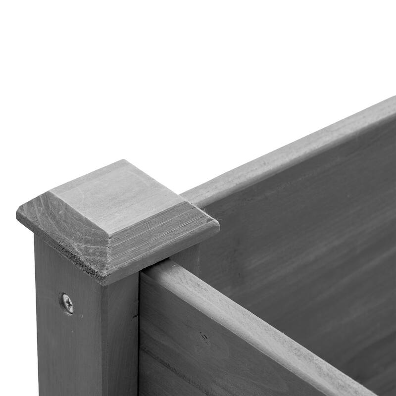 Natural Elevated Planter Box for Outdoor Use with Eco-Friendly Finish