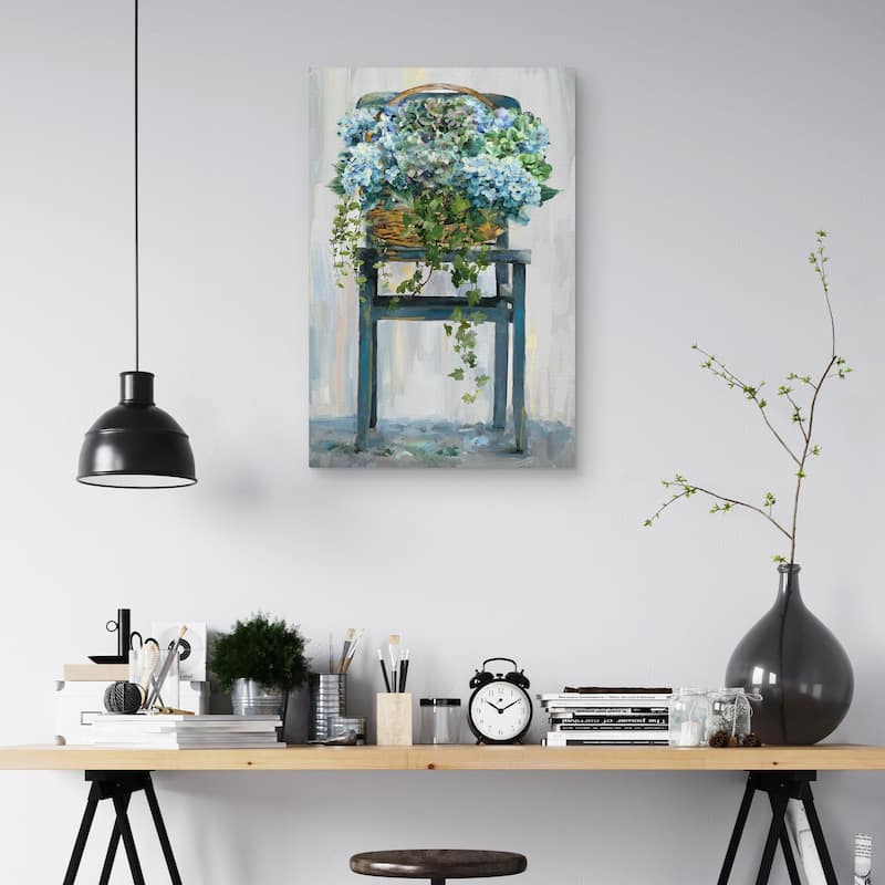 Farmhouse Hydrangeas by Studio Arts Canvas Art Print