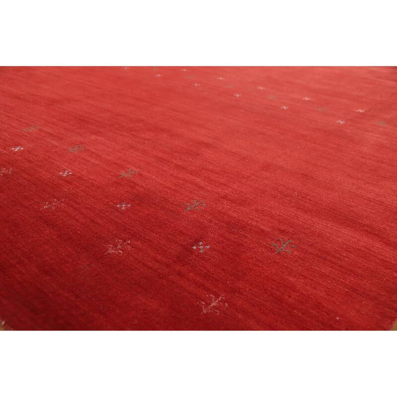 Hand Knotted Oriental 100% Wool Carpet Tribal Tribal Red Gabbeh Area Rug - 11' 3'' X 8' 5''