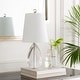 Salome Table Lamp with Grey/Clear Base and White Shade - Bed Bath ...