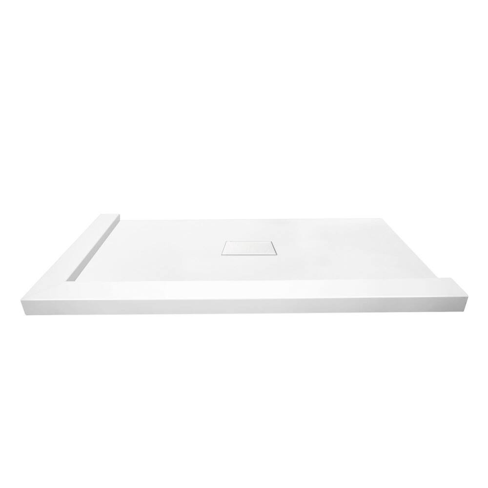 Transolid FZSDT5140C 51-3/16" x 40-1/2" Rectangular Shower Base with