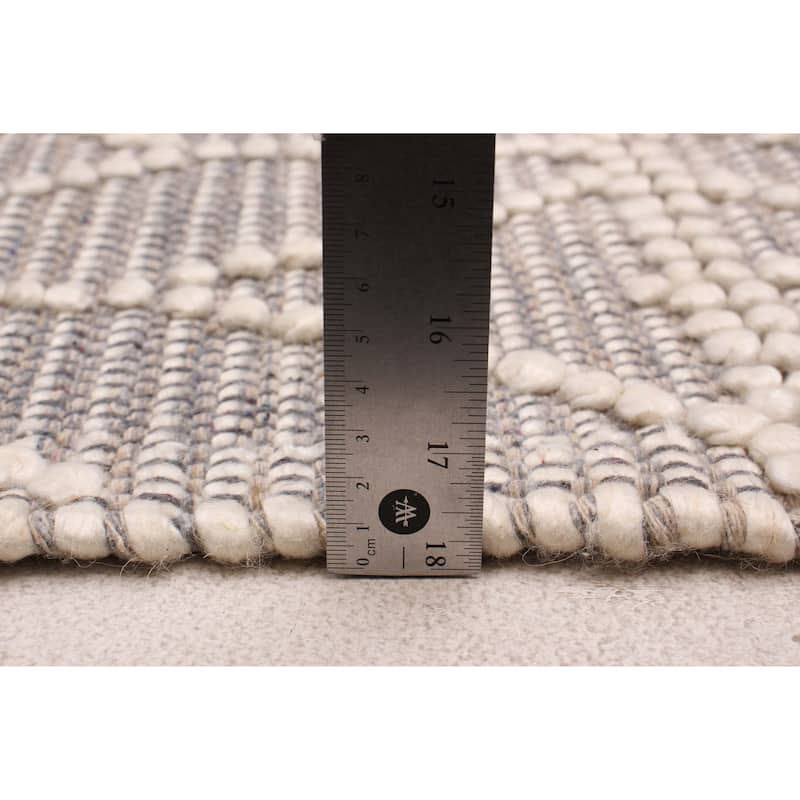 ECARPETGALLERY Braid weave Sienna Taupe Wool Rug - 5'11 x 8'10