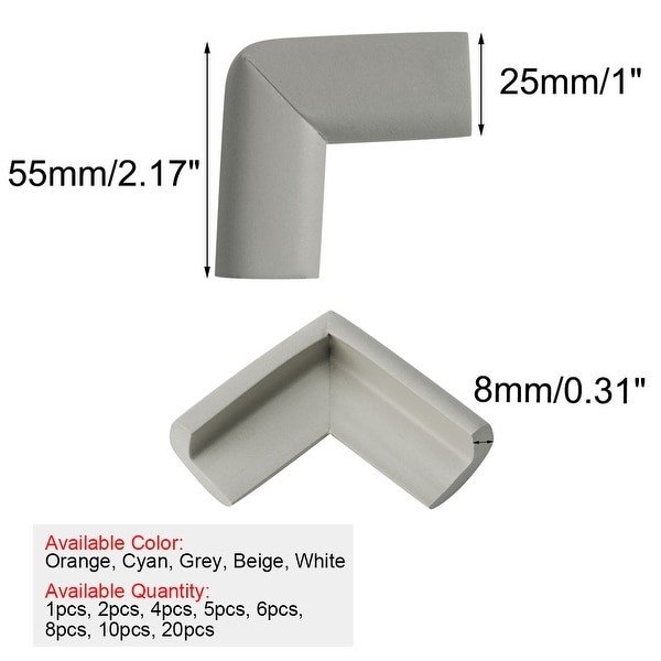 8 Pcs 25mm Bronze Tone Metal Case Box Cabinet Corner Pads Protectors Guards