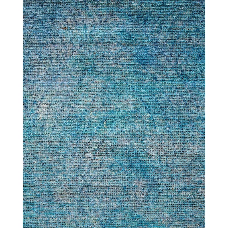 Vibrance, One-of-a-Kind Hand-Knotted Area Rug - Blue, 8' 0" x 10' 3" - 8' 0" x 10' 3"