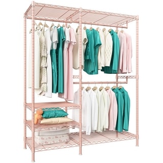 Pink Clothes Rack, Clothing Rack Holds 705LBS Heavy Duty Clothes Rack ...