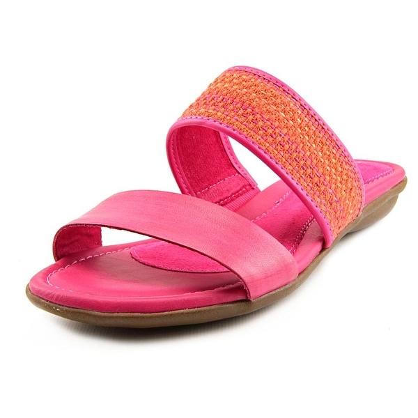 Hush Puppies Nishi Slide Open Toe Leather Slides Sandal