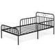 preview thumbnail 22 of 25, Twin Size Bed Frame with Headboard and Safety Side Guardrails-Black