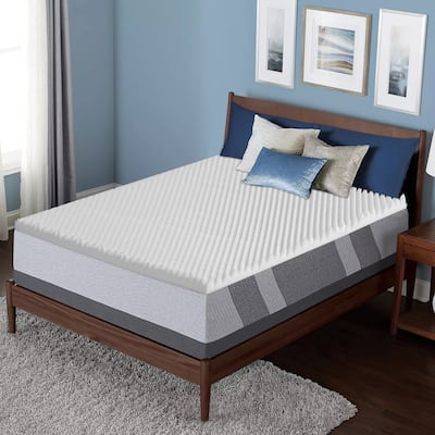Onetan, Convoluted Egg Shell Breathable Foam Topper,Adds Comfort to Mattress