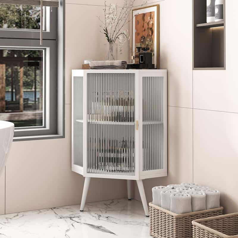 Triangular corner design bathroom cabinet
