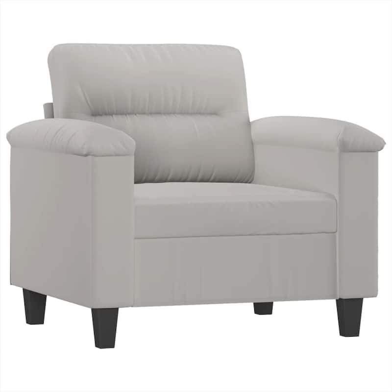vidaXL Sofa Chair Living Room Upholstered Chair with Armrest Microfiber Fabric