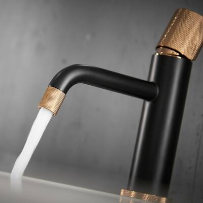 Modern Black Single Hole Bathroom Basin Sink Faucet
