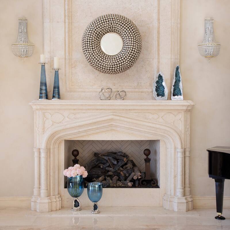 22"h Pillar Holder, Clear 22.0"H - 7.0" x 7.0" x 22.0" - Multi - 7.0" x 7.0" x 22.0"
